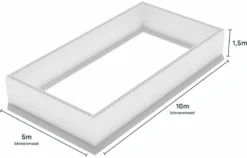 Polystyreen Zwembad Blokkenset - 10,00 X 5,00 X 1,50 M -Zwembad Tuin 1000x500 zij size