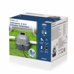 Bestway Zoutwatersysteem (max 22.712 Liter) 13 Bestway Zoutwatersysteem (max 22.712 Liter) -Zwembad Tuin 1900 1900 bestway zoutwatersysteem verpakking