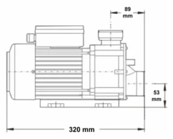 LX TDA50 Spa Circulatiepomp 0,5 PK -Zwembad Tuin 1995.2