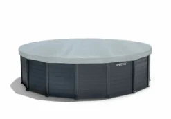 Intex Graphite Panel Pool - 478 X 124 Cm - Met Zandfilterpomp En Accessoires -Zwembad Tuin 26384gn afdekzeil 1