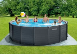 Intex Graphite Panel Pool - 478 X 124 Cm - Met Zandfilterpomp En Accessoires -Zwembad Tuin 26384gn sfeerafbeelding zonder accessoires 1