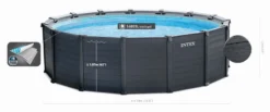 Intex Graphite Panel Pool - 478 X 124 Cm - Met Zandfilterpomp En Accessoires -Zwembad Tuin 26384gn zwembadformaat 1