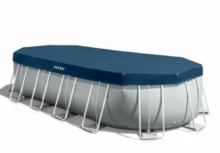 Intex Oval Prism Frame Pool - 610 X 305 X 122 Cm - Met Filterpomp En Accessoires -Zwembad Tuin 26798gn afdekzeil