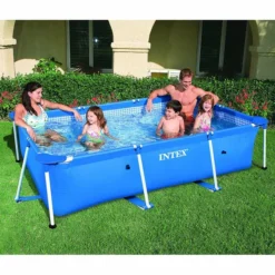 Intex Metal Frame Pool - 260 X 160 X 65 Cm -Zwembad Tuin 28270 02 1