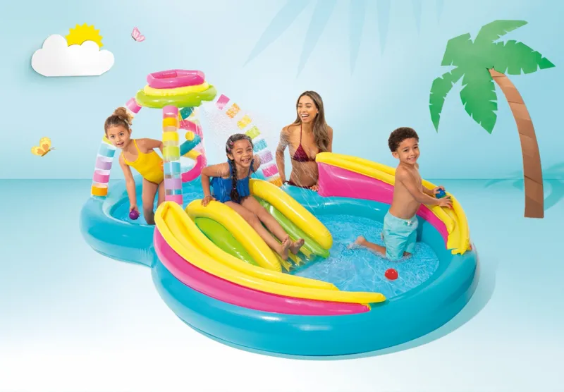 Intex Regenboog Trechter Play Center Kinderzwembad 295 X 191 X 109 Cm 2 Intex Regenboog Trechter Play Center Kinderzwembad 295 X 191 X 109 Cm - Afbeelding 2