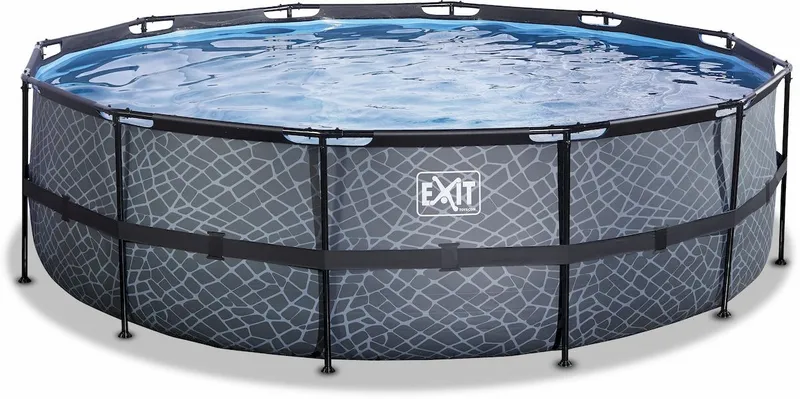EXIT TOYS EXIT Stone Zwembad - 488 X 122 Cm - Met Zandfilterpomp En Trap 2 EXIT TOYS EXIT Stone Zwembad - 488 X 122 Cm - Met Zandfilterpomp En Trap - Afbeelding 2