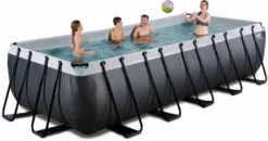 EXIT TOYS EXIT Black Leather Zwembad - 540 X 250 X 122 Cm - Met Zandfilterpomp En Trap -Zwembad Tuin 633 1200 exit 30 27 53 20 int 5