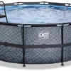 EXIT TOYS EXIT Stone Zwembad - 427 X 122 Cm - Met Zandfilterpomp En Trap