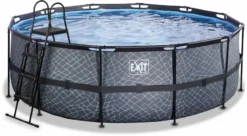 EXIT TOYS EXIT Stone Zwembad - 427 X 122 Cm - Met Zandfilterpomp En Trap