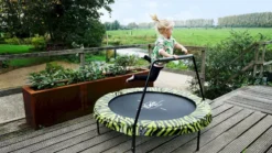 EXIT TOYS Exit Tiggy Junior Trampoline Met Beugel - Ø 140 Cm - Groen -Zwembad Tuin 675 1200 exit 10 00 75 40 int 6
