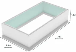 Polystyreen Zwembad Blokkenset High Density - 7.00 X 3.50 X 1.50 M 7 Polystyreen Zwembad Blokkenset High Density - 7.00 X 3.50 X 1.50 M -Zwembad Tuin 700x350 zij ps80 size