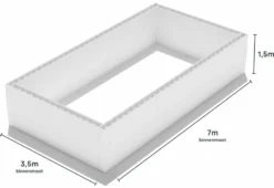 Polystyreen Zwembad Blokkenset - 7,00 X 3,50 X 1,50 M -Zwembad Tuin 700x350 zij size