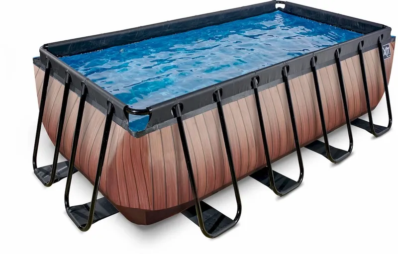 EXIT TOYS EXIT Wood Zwembad - 400 X 200 X 122 Cm - Met Zandfilterpomp En Trap 2 EXIT TOYS EXIT Wood Zwembad - 400 X 200 X 122 Cm - Met Zandfilterpomp En Trap - Afbeelding 2