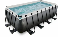 EXIT TOYS EXIT Black Leather Zwembad - 400 X 200 X 122 Cm - Met Zandfilterpomp En Trap -Zwembad Tuin 767 1200 exit 30 27 42 20 int 2
