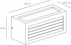 Lucide Dimo E27 Wandlamp - Antraciet -Zwembad Tuin 768 1200 27853 01 30 technical drawing
