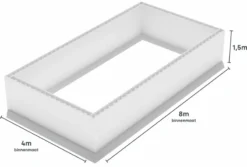 Polystyreen Zwembad Blokkenset - 8,00 X 4,00 X 1,50 M -Zwembad Tuin 800x400 zij size