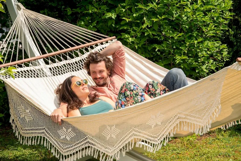 Amazonas Palacio 2 Persoons Hangmat - Beige 5 Amazonas Palacio 2 Persoons Hangmat - Beige - Afbeelding 5