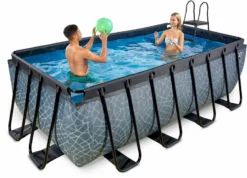 EXIT TOYS EXIT Stone Zwembad - 400 X 200 X 122 Cm - Met Zandfilterpomp En Trap -Zwembad Tuin 866 1200 exit 30 27 42 00 int 6