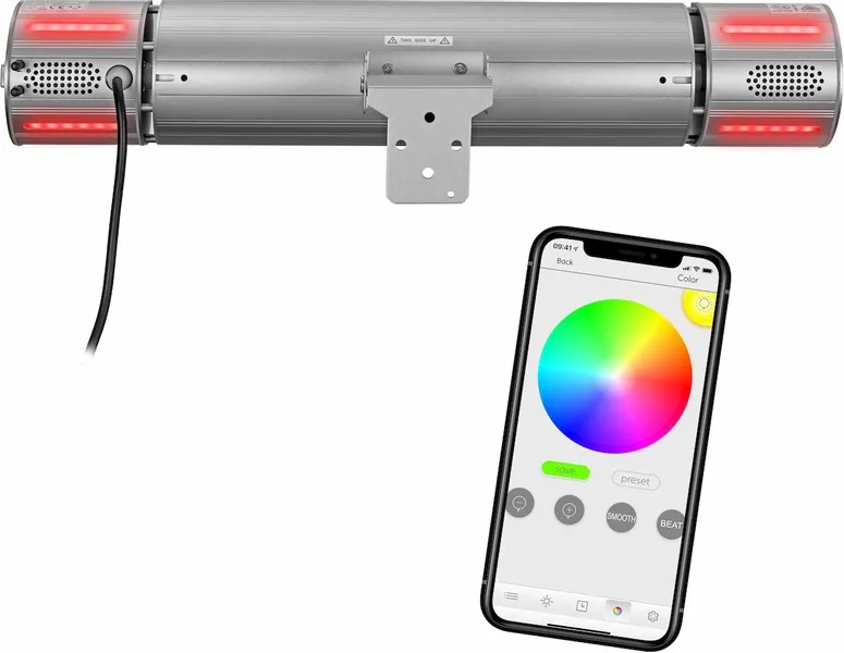 Eurom Heat And Beat Terrasverwarmer - Grijs 7 Eurom Heat And Beat Terrasverwarmer - Grijs - Afbeelding 7