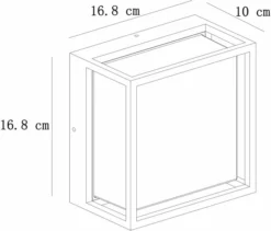 Lucide Singa Wandlamp Led - Zwart -Zwembad Tuin 900 1055 15801 10 30 technical drawing