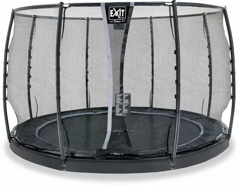 EXIT TOYS Exit Dynamic Flatground Trampoline Met Net - Ø 305 Cm - Zwart 1 EXIT TOYS Exit Dynamic Flatground Trampoline Met Net - Ø 305 Cm - Zwart