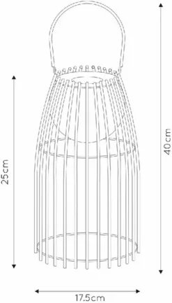Lucide Fjara Led Tafellamp - Roestbruin 11 Lucide Fjara Led Tafellamp - Roestbruin -Zwembad Tuin 900 513 06801 01 97 technical drawing