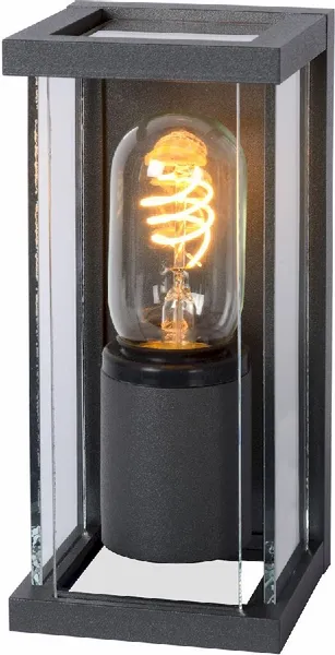 Lucide Claire Mini E27 Wandlamp - 1 Spot - Antraciet 1 Lucide Claire Mini E27 Wandlamp - 1 Spot - Antraciet