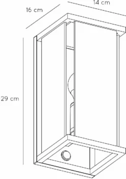 Lucide Claire E27 Wandlamp Met Sensor - Antraciet -Zwembad Tuin 900 633 27883 11 30 technical drawing