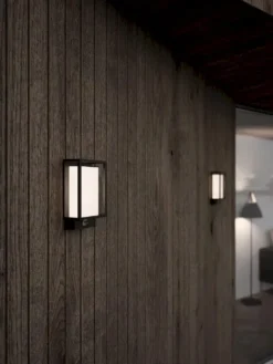 Nordlux Nestor Sensor Led Wandlamp Zwart -Zwembad Tuin 900 675 5701581464988.3