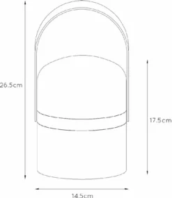 Lucide Joe Led Tafellamp - Wit -Zwembad Tuin 900 780 06800 03 31 technical drawing