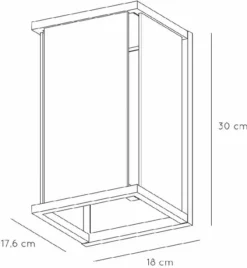 Lucide Claire E27 Wandlamp - Antraciet -Zwembad Tuin 900 830 27883 01 30 technical drawing