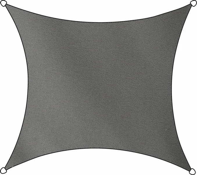 Livin’outdoor Schaduwdoek Como Vierkant 3,6 M - Antraciet 1 Livin’outdoor Schaduwdoek Como Vierkant 3,6 M - Antraciet