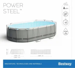 Bestway Power Steel Oval Zwembad - 488 X 305 X 107 Cm - Met Filterpomp En Accessoires 20 Bestway Power Steel Oval Zwembad - 488 X 305 X 107 Cm - Met Filterpomp En Accessoires -Zwembad Tuin 900 989 56448 01 power steel