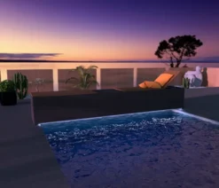 Banc Design Automatisch Oprolsysteem - Tot 4,5 Meter - Donkergrijs -Zwembad Tuin banc design verlichting