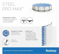 Bestway Steel Pro MAX Zwembad - 305 X 76 Cm -Zwembad Tuin bestway steel pro max zwembad 305 x 76 cm 1