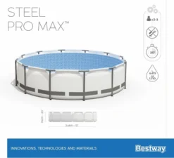 Bestway Steel Pro MAX Zwembad - 366 X 76 Cm - Met Filterpomp -Zwembad Tuin bestway steel pro max zwembad 366 x 76 cm set 12