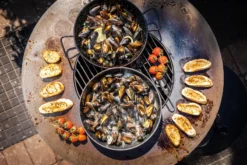 Bonfeu BonBiza Open Vuurschaal Bbq - Zwart -Zwembad Tuin bonfeu mosselen 35