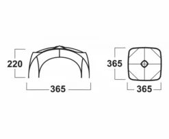 Husky Broof L Partytent -Zwembad Tuin broofl afmetingen