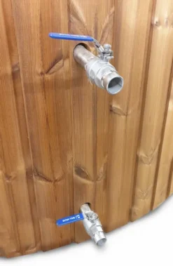 Houtgestookte Hottub Met Filteraansluiting - 4-6 Personen - Grijs -Zwembad Tuin connenctions of filtration 1 1