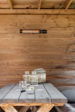 Eurom Golden 2000 Slim Terrasverwarmer -Zwembad Tuin eurom golden slim hotizontale montage