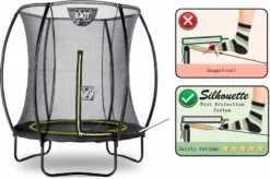 EXIT TOYS Exit Silhouette Trampoline Met Net - Ø 183 Cm - Zwart -Zwembad Tuin exit 12 93 06 00 int 3 resultaat