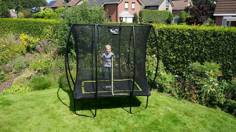 EXIT TOYS Exit Silhouette Trampoline Met Net - 214 X 153 Cm - Zwart 8 EXIT TOYS Exit Silhouette Trampoline Met Net - 214 X 153 Cm - Zwart - Afbeelding 8