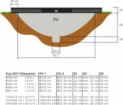EXIT TOYS Exit Silhouette InGround Trampoline Met Net - Ø 183 Cm - Zwart -Zwembad Tuin exit 12 95 06 00 int 4 resultaat