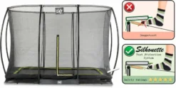 EXIT TOYS Exit Silhouette InGround Trampoline Met Net - 366 X 244 Cm - Zwart -Zwembad Tuin exit 12 95 82 00 int 5 resultaat