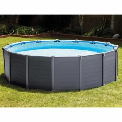 Intex Graphite Panel Pool - 478 X 124 Cm - Met Zandfilterpomp En Accessoires -Zwembad Tuin graphite panel