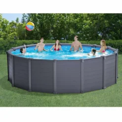 Intex Graphite Panel Pool - 478 X 124 Cm - Met Zandfilterpomp En Accessoires -Zwembad Tuin graphite panel pool1