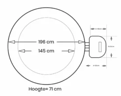 Intex Pure Spa Greywood Deluxe Opblaasbare Spa - 4 Persoons -Zwembad Tuin intex greywood deluxe 4persoons afmetingen