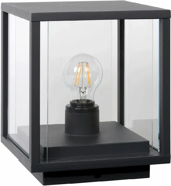 Lucide Claire E27 Sokkellamp - Vierkant - Antraciet 2 Lucide Claire E27 Sokkellamp - Vierkant - Antraciet - Afbeelding 2