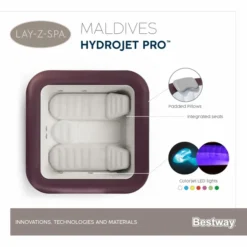 Bestway Lay-Z Spa Maldives HydroJet Pro Opblaasbare Spa - 7 Persoons -Zwembad Tuin maldives spa