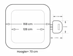 NetSpa Caïman Opblaasbare Spa - 4 Persoons -Zwembad Tuin netspa caiman afmetingen
